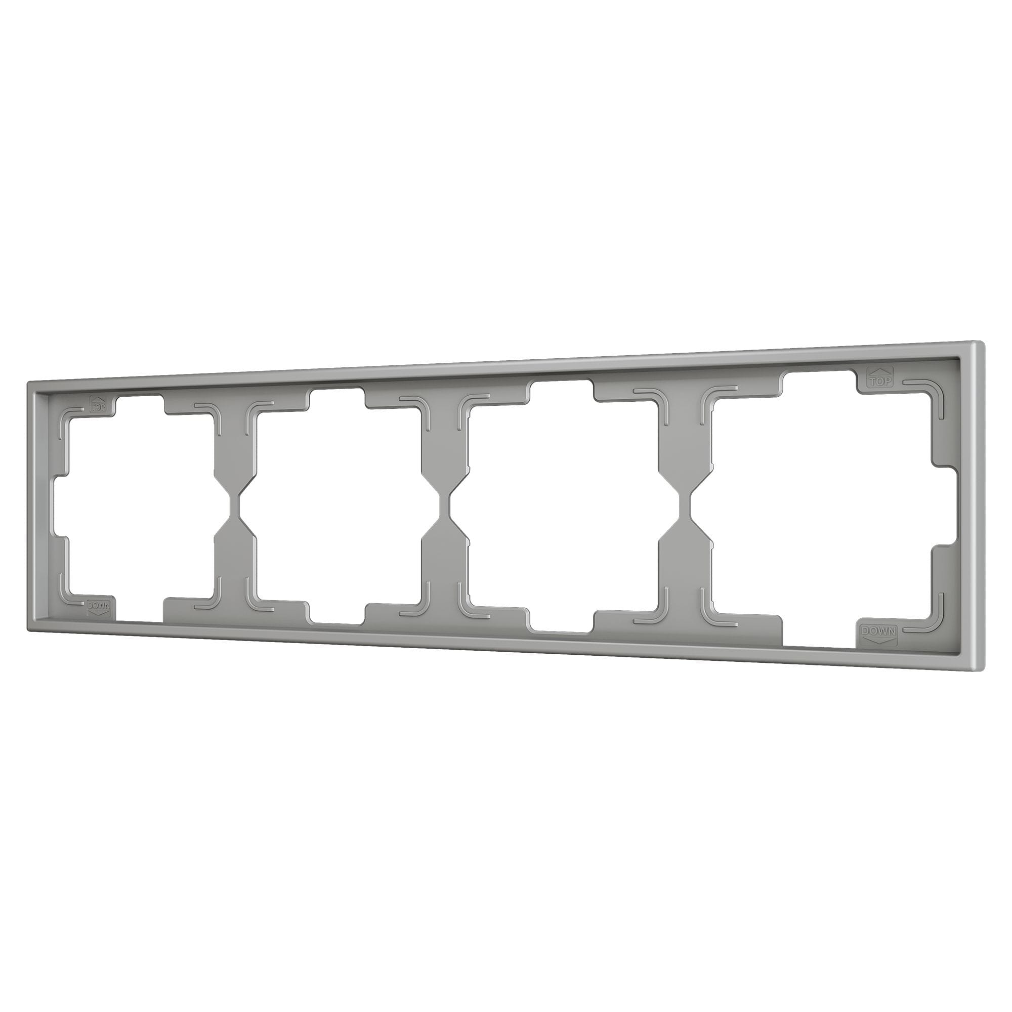 ZENNIO - ZS70. Cadre - 4 modules - Argent