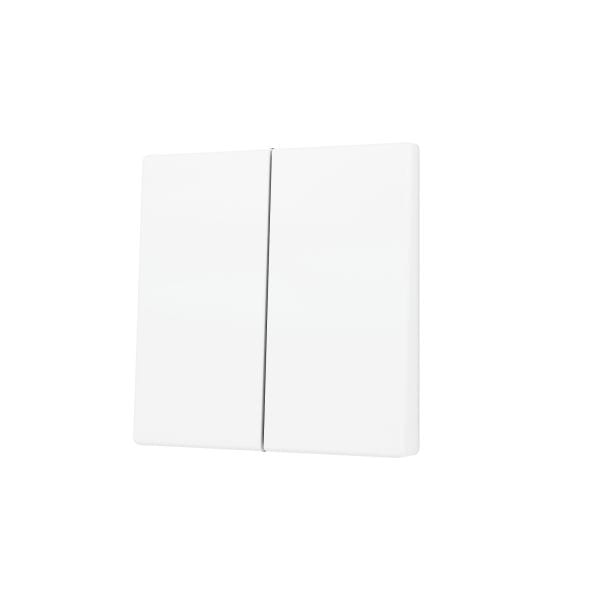 ZENNIO - ZS55. Cache pour bouton poussoir Soft KNX double 55 x 55 mm. Appui en bas - B...