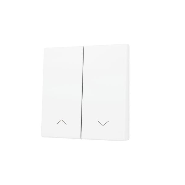 ZENNIO - ZS55. Cache pour bouton poussoir Soft KNX double 55 x 55 mm. Appui en bas - I...
