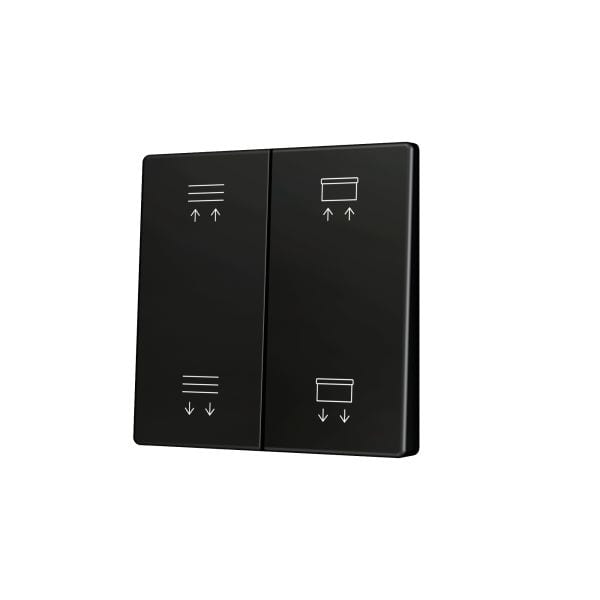 ZENNIO - ZS55. Cache pour bouton poussoir Soft KNX double 55 x 55 mm. Appui en bas&hau...