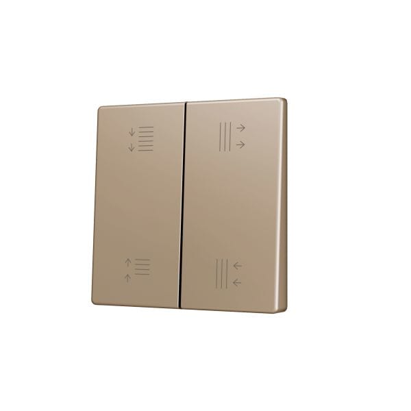 ZENNIO - ZS55. Cache pour bouton poussoir Soft KNX double 55 x 55 mm. Appui en bas&hau...