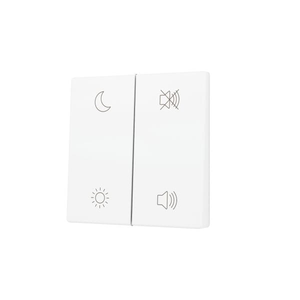 ZENNIO - ZS55. Cache pour bouton poussoir Soft KNX double 55 x 55 mm. Appui en bas&hau...