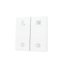 ZENNIO - ZS55. Cache pour bouton poussoir Soft KNX double 55 x 55 mm. Appui en bas&hau...