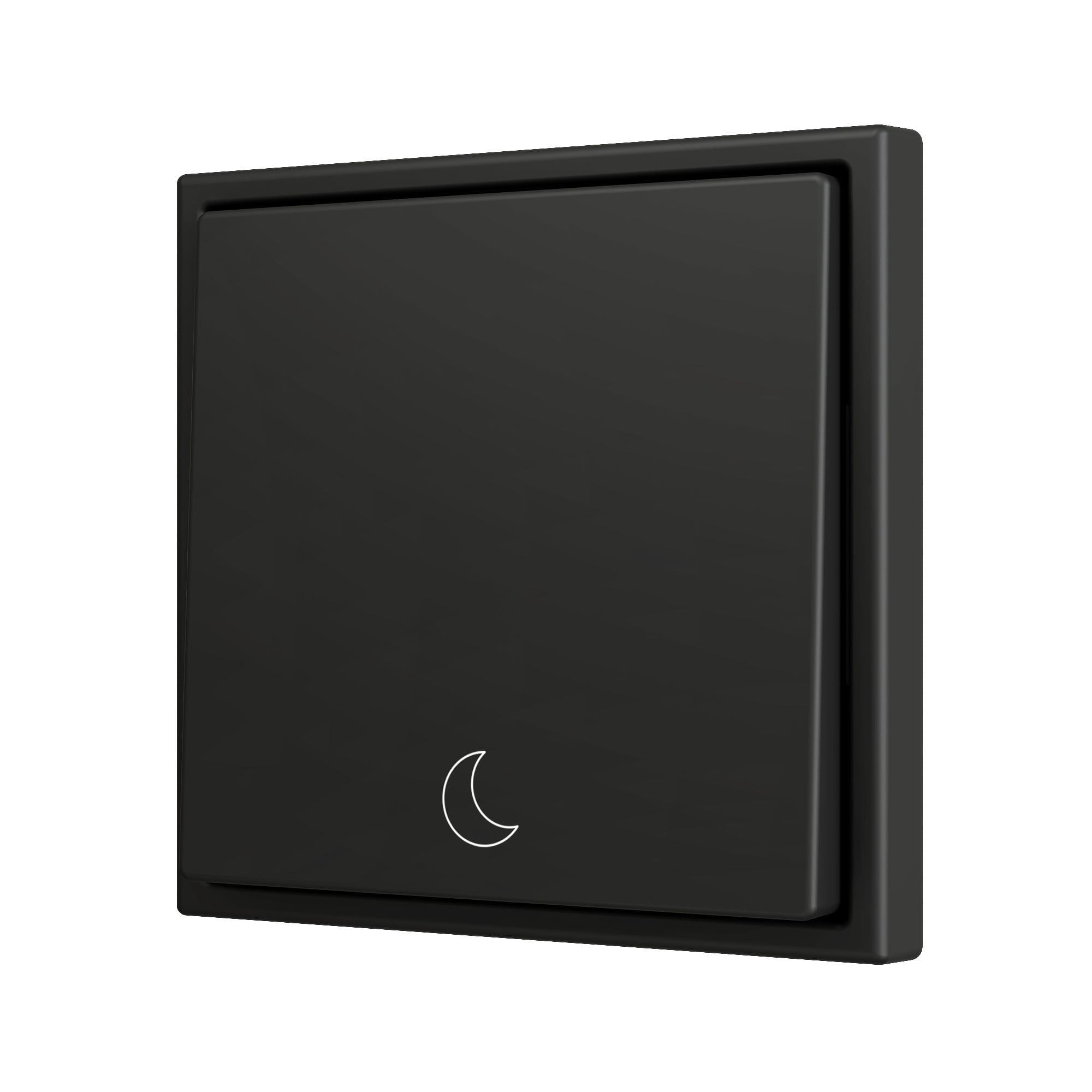 ZENNIO - ZS70. Bouton poussoir "Soft" simple pour 1 entrée binaire 70 x 70 mm ? Anthra...