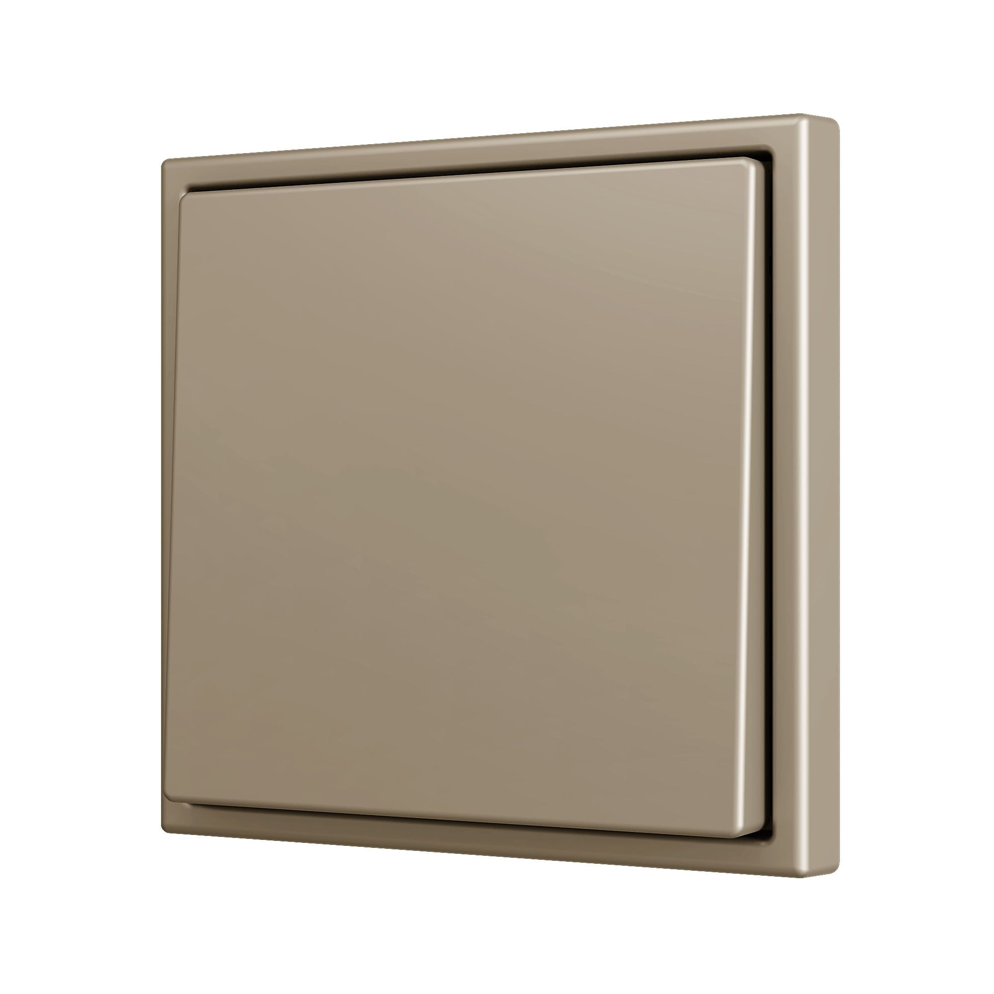 ZENNIO - ZS70. Bouton poussoir "Soft" simple pour 1 entrée binaire 70 x 70 mm ? Champagne