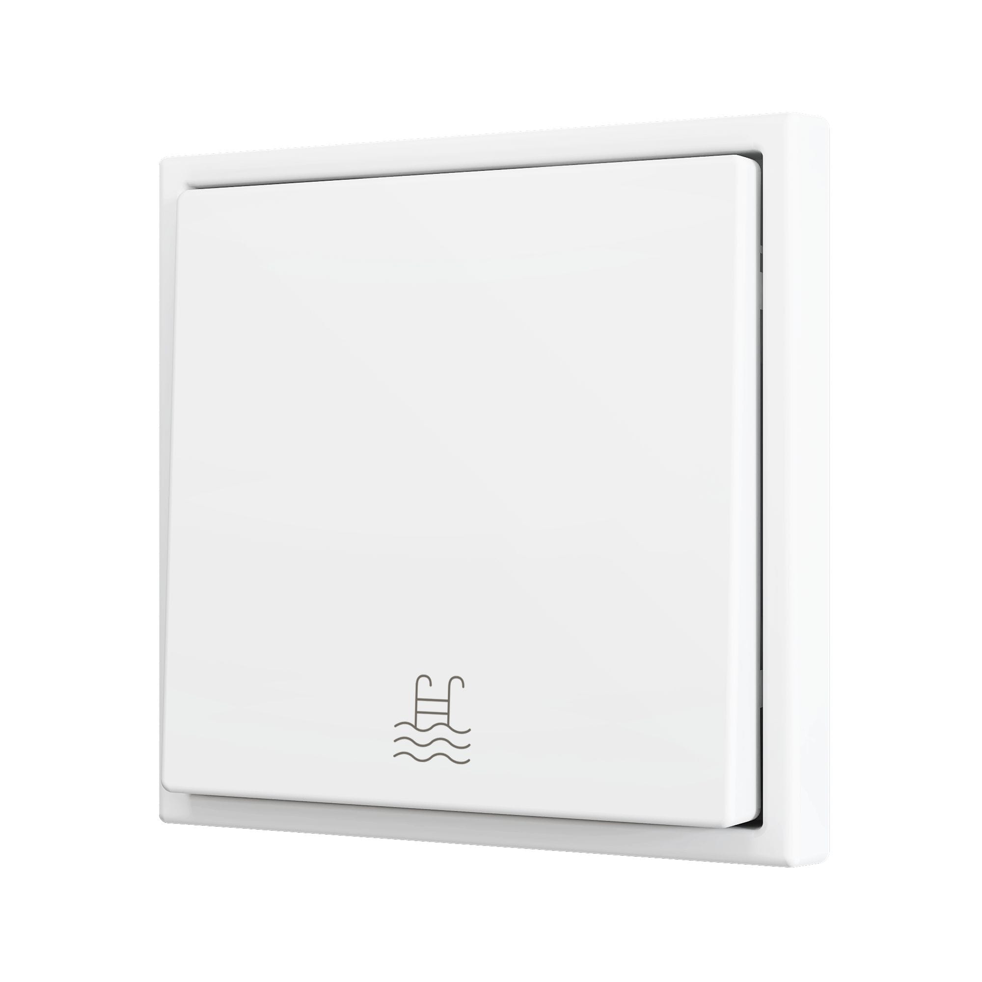 ZENNIO - ZS70. Bouton poussoir "Soft" simple pour 1 entrée binaire 70 x 70 mm ? Blanc ...