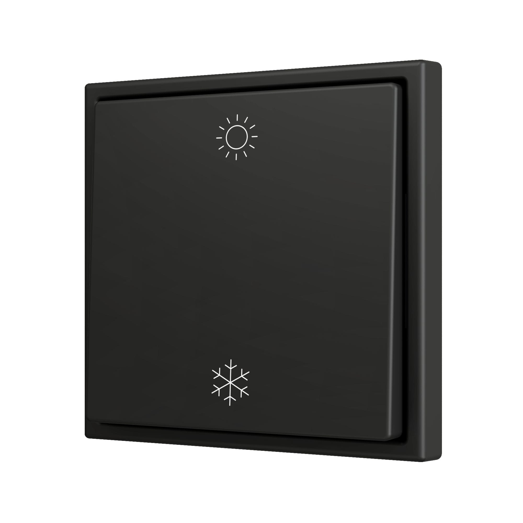 ZENNIO - ZS70. Bouton poussoir "Soft" simple pour 2 entrées binaires 70 x 70 mm ? Anth...