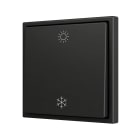 ZENNIO - ZS70. Bouton poussoir "Soft" simple pour 2 entrées binaires 70 x 70 mm ? Anth...