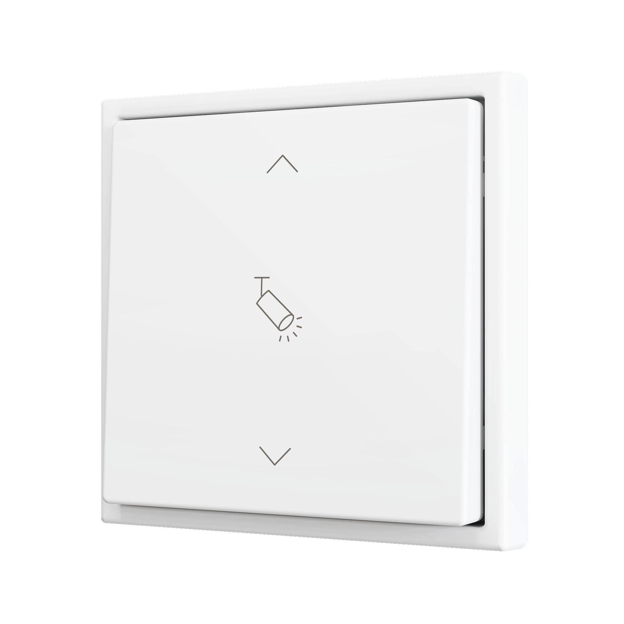 ZENNIO - ZS70. Bouton poussoir "Soft" simple pour 2 entrées binaires 70 x 70 mm ? Blan...