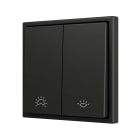 ZENNIO - ZS70. Bouton poussoir "Soft" double pour 2 entrées binaires 70 x 70 mm ? Anth...