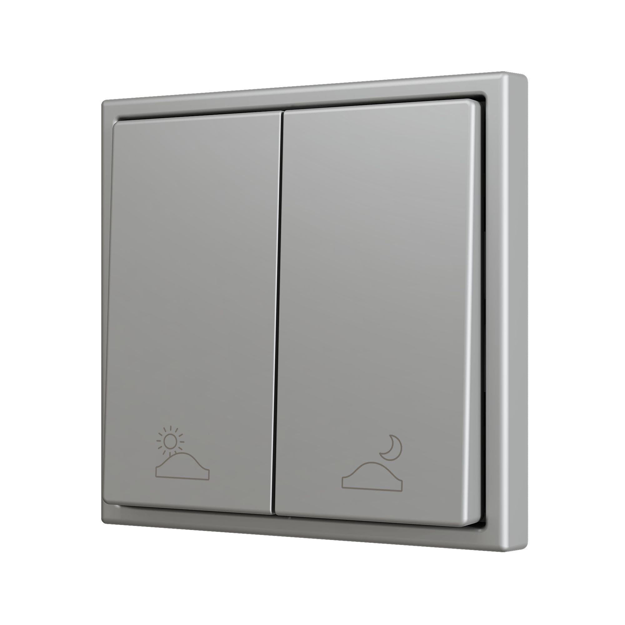 ZENNIO - ZS70. Bouton poussoir "Soft" double pour 2 entrées binaires 70 x 70 mm ? Arge...