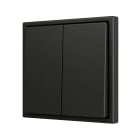 ZENNIO - ZS70. Bouton poussoir "Soft" double pour 4 entrées binaires 70 x 70 mm ? Anth...