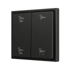 ZENNIO - ZS70. Bouton poussoir "Soft" double pour 4 entrées binaires 70 x 70 mm ? Anth...