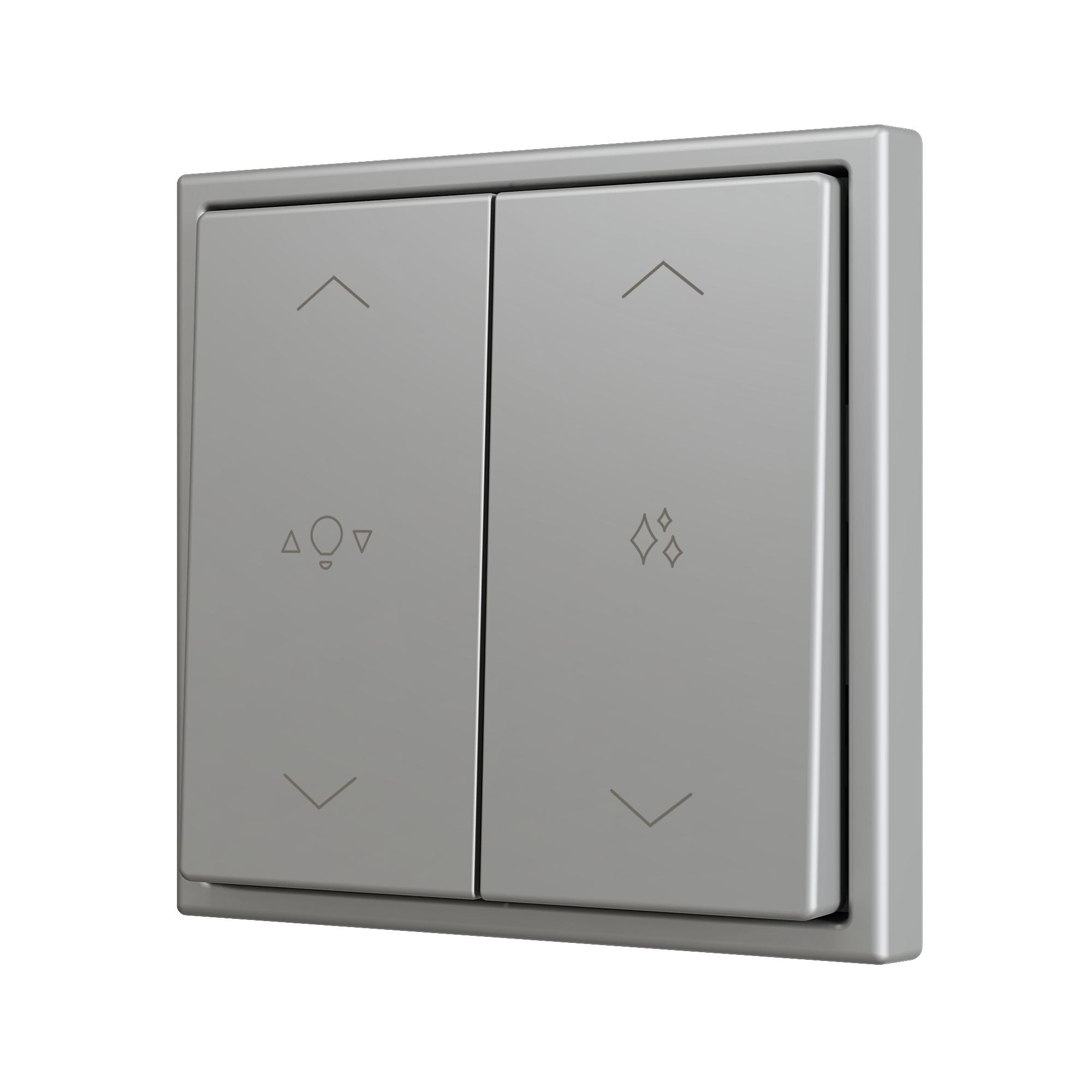 ZENNIO - ZS70. Bouton poussoir "Soft" double pour 4 entrées binaires 70 x 70 mm ? Arge...