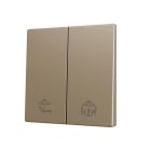 ZENNIO - ZS70. Cache pour bouton poussoir Soft KNX double 70 x 70 mm. Appui en bas - C...