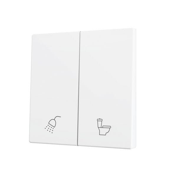 ZENNIO - ZS70. Cache pour bouton poussoir Soft KNX double 70 x 70 mm. Appui en bas - B...