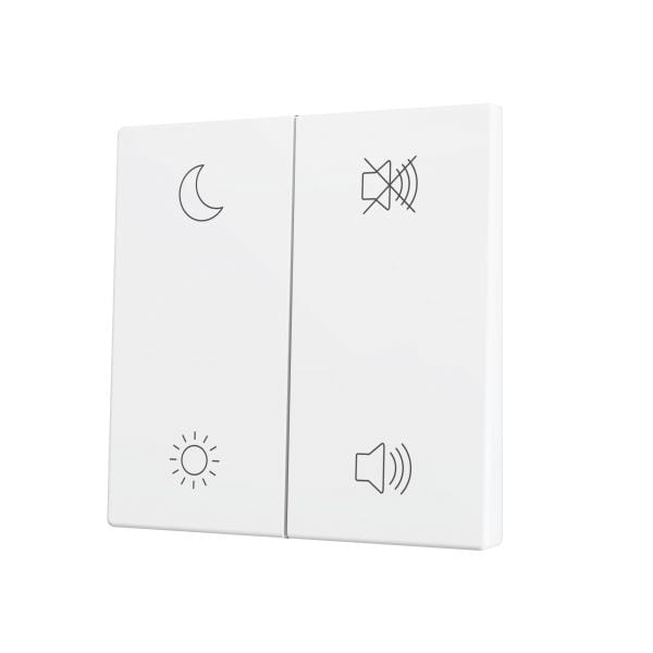 ZENNIO - ZS70. Cache pour bouton poussoir Soft KNX double 70 x 70 mm. Appui en bas&hau...