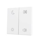 ZENNIO - ZS70. Cache pour bouton poussoir Soft KNX double 70 x 70 mm. Appui en bas&hau...