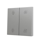 ZENNIO - ZS70. Cache pour bouton poussoir Soft KNX double 70 x 70 mm. Appui en bas&hau...