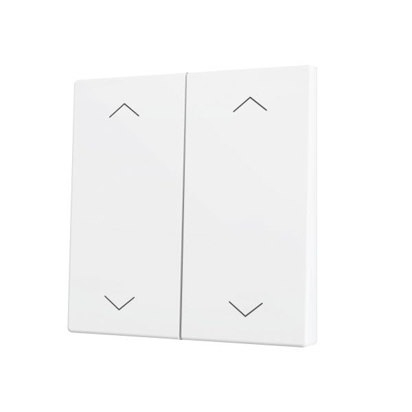 ZENNIO - ZS70. Cache pour bouton poussoir Soft KNX double 70 x 70 mm. Appui en bas&hau...