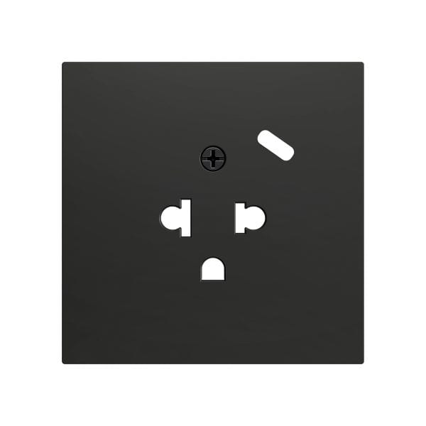 ZENNIO - ZS70. Cache pour base de prise euro-américain avec USB C 55 x 55 mm - Anthracite