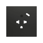ZENNIO - ZS70. Cache pour base de prise euro-américain avec USB C 55 x 55 mm - Anthracite