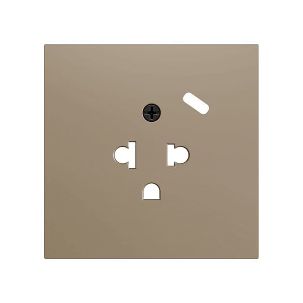 ZENNIO - ZS70. Cache pour base de prise euro-américain avec USB C 55 x 55 mm - Champagne