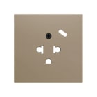 ZENNIO - ZS70. Cache pour base de prise euro-américain avec USB C 55 x 55 mm - Champagne