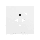 ZENNIO - ZS70. Cache pour base de prise euro-américain avec USB C 55 x 55 mm - Blanc mat