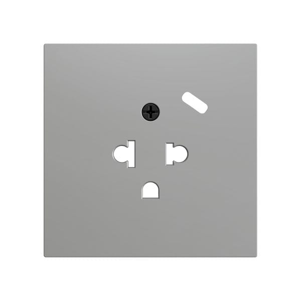 ZENNIO - ZS70. Cache pour base de prise euro-américain avec USB C 55 x 55 mm - Argenté