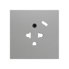ZENNIO - ZS70. Cache pour base de prise euro-américain avec USB C 55 x 55 mm - Argenté
