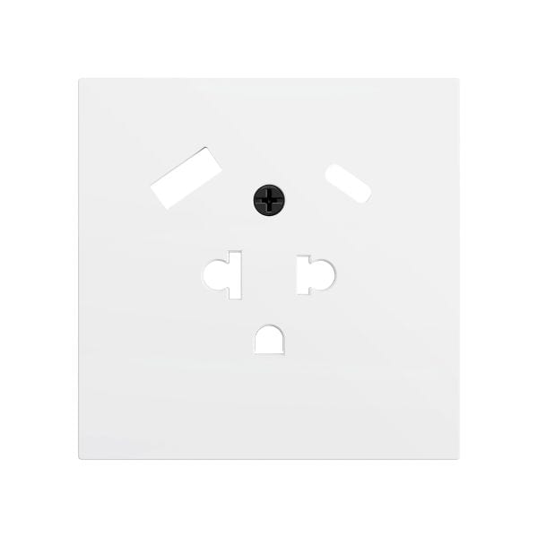 ZENNIO - ZS70. Cache pour base de prise euro-américain avec USB C et A 55 x 55 mm - Bl...