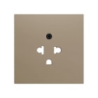 ZENNIO - ZS70. Cache pour base de prise euro-américain 55 x 55 mm - Champagne