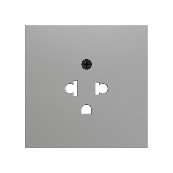 ZENNIO - ZS70. Cache pour base de prise euro-américain 55 x 55 mm - Argenté