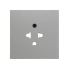 ZENNIO - ZS70. Cache pour base de prise euro-américain 55 x 55 mm - Argenté