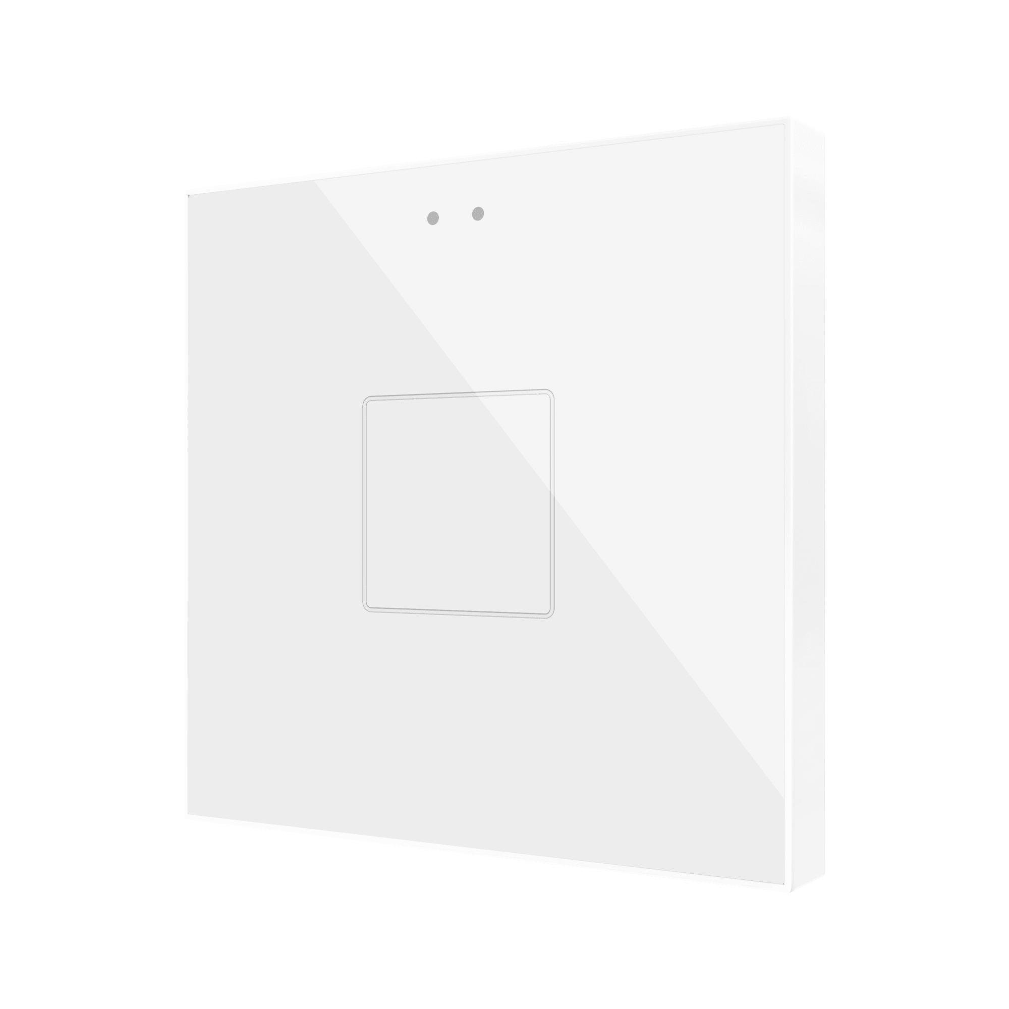 ZENNIO - Flat RGB 1. Interrupteur capacitif en verre - 1 bouton- Blanc