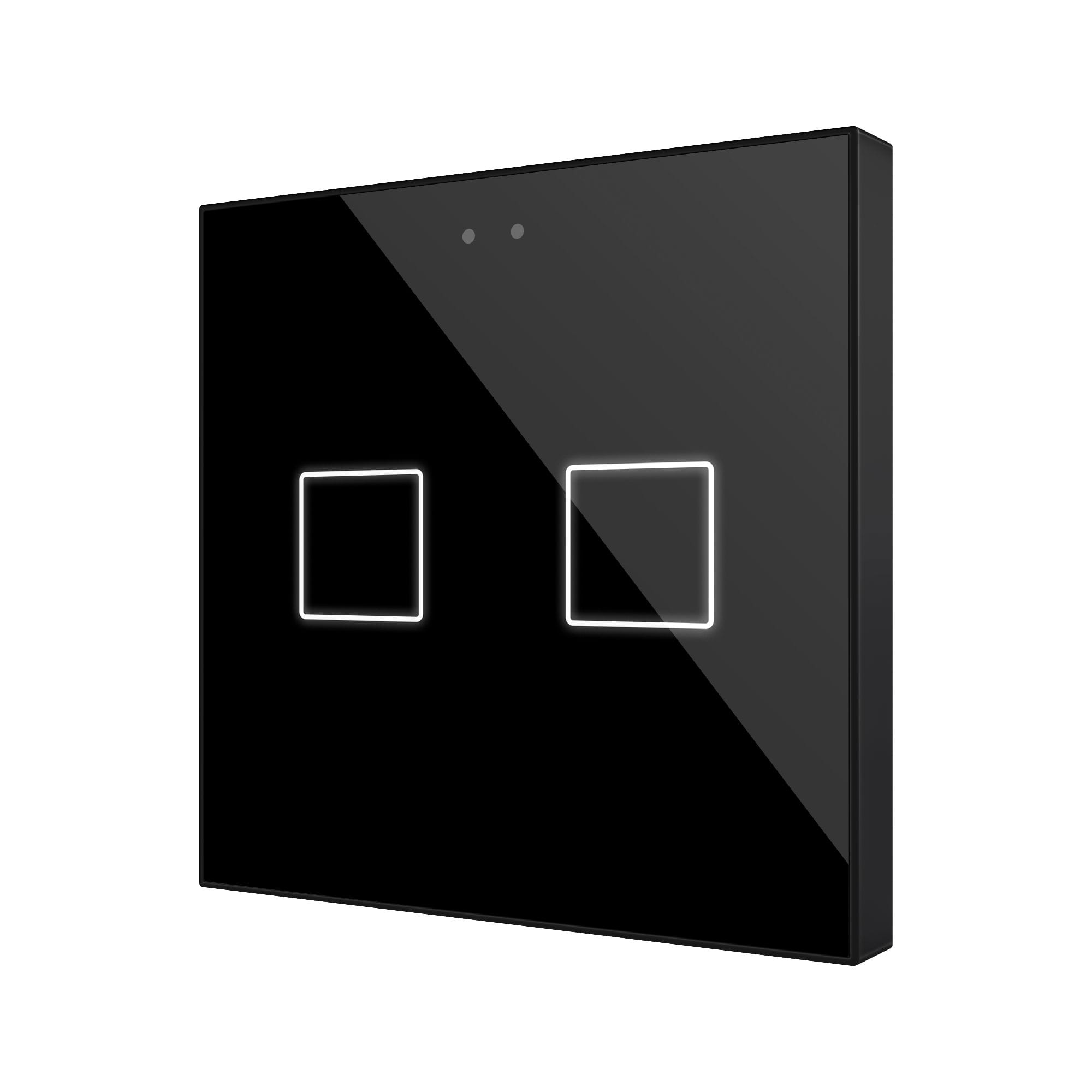 ZENNIO - Flat RGB 2. Interrupteur capacitif en verre - 2 boutons - Anthracite