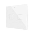 ZENNIO - Flat RGB 2. Interrupteur capacitif en verre - 2 boutons- Blanc