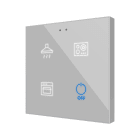 ZENNIO - Flat RGB 4. Interrupteur capacitif en verre - 4 boutons - Personnalisé