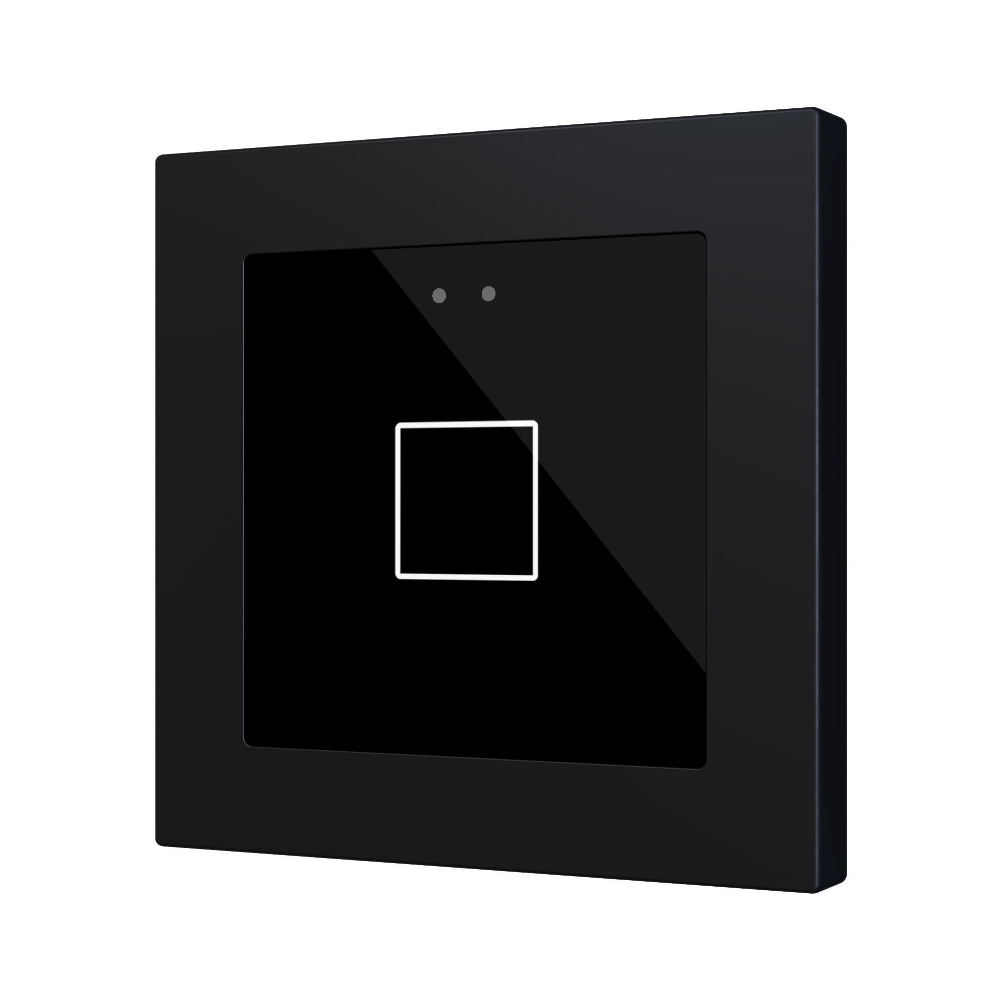 ZENNIO - Flat RGB 55 X1. Interrupteur capacitif en verre 55 x 55 ? 1 bouton - Anthraci...