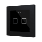 ZENNIO - Flat RGB 55 X2. Interrupteur capacitif en verre 55 x 55 ? 2 boutons - Anthrac...