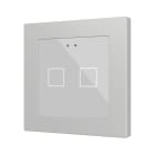 ZENNIO - Flat RGB 55 X2. Interrupteur capacitif en verre 55 x 55 ? 2 boutons - Argent ...