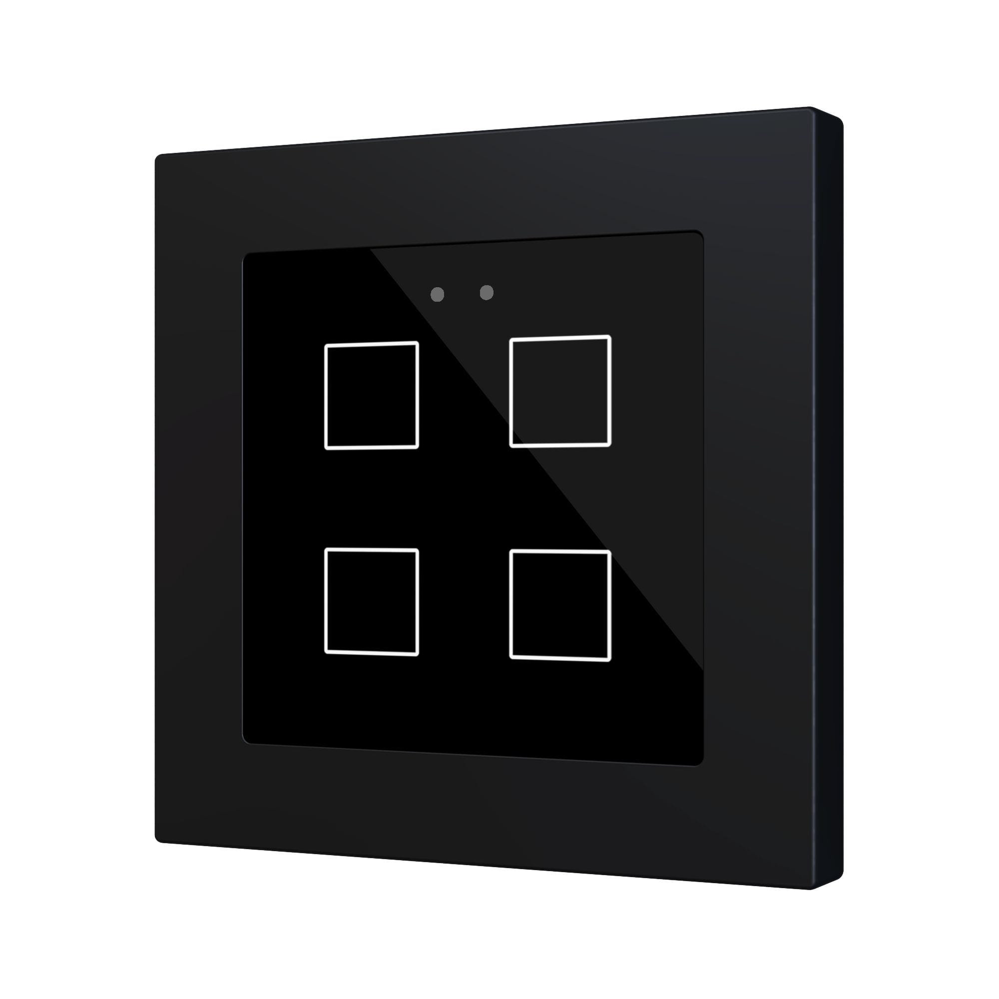 ZENNIO - Flat RGB 55 X4. Interrupteur capacitif en verre 55 x 55 ? 4 boutons - Anthrac...