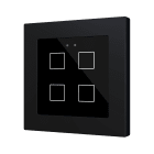 ZENNIO - Flat RGB 55 X4. Interrupteur capacitif en verre 55 x 55 ? 4 boutons - Anthrac...