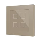 ZENNIO - Flat RGB 55 X4. Interrupteur capacitif en verre 55 x 55 ? 4 boutons - Champag...