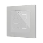 ZENNIO - Flat RGB 55 X4. Interrupteur capacitif en verre 55 x 55 ? 4 boutons - Argent ...