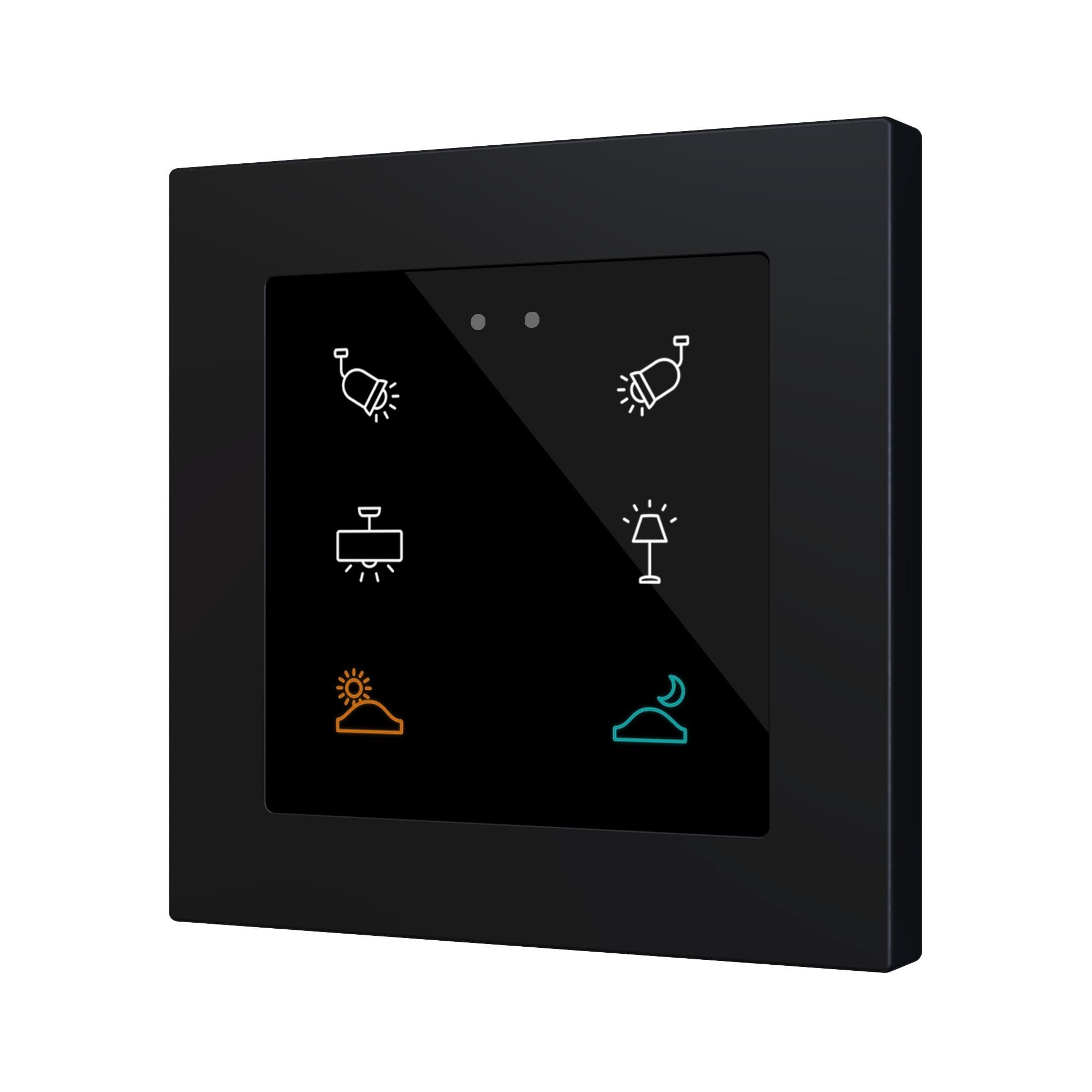 ZENNIO - Flat RGB 55 X6. Interrupteur capacitif en verre 55 x 55 ? 6 boutons - Personn...