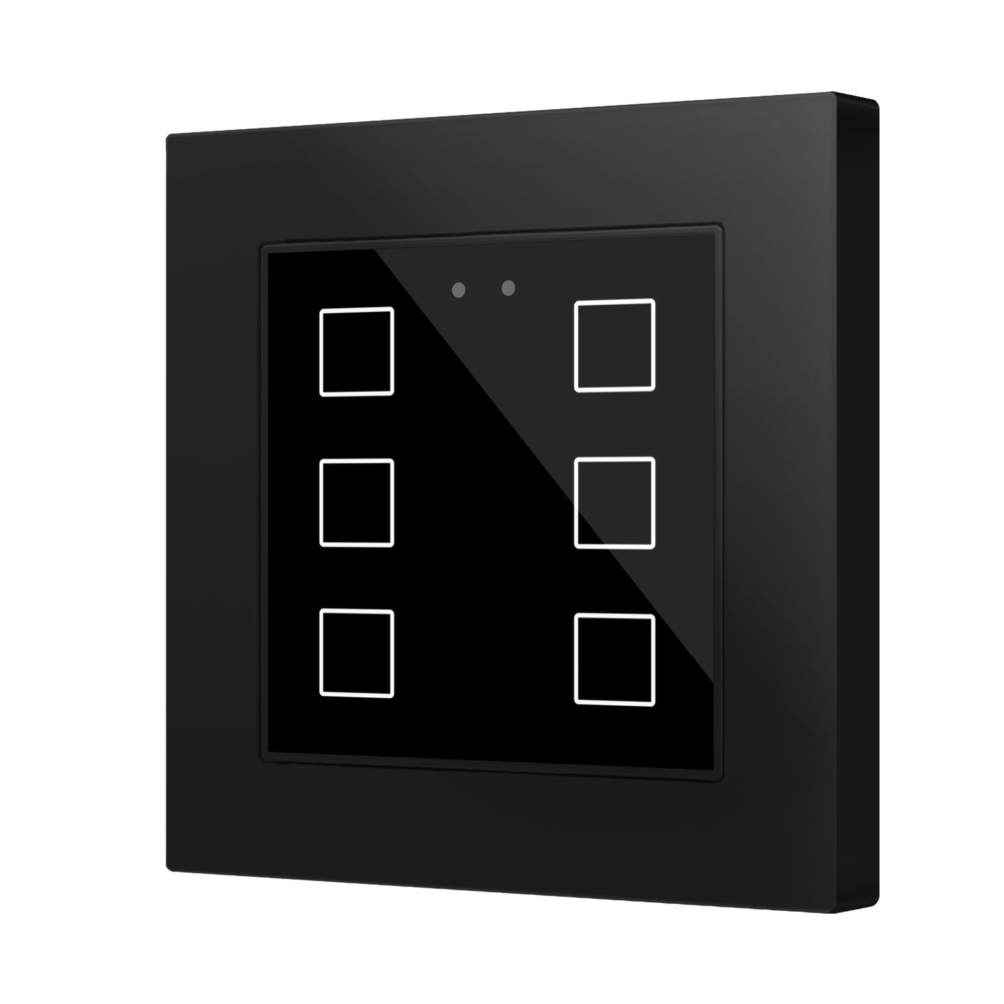 ZENNIO - Flat RGB 55 X6. Interrupteur capacitif en verre 55 x 55 ? 6 boutons - Anthrac...