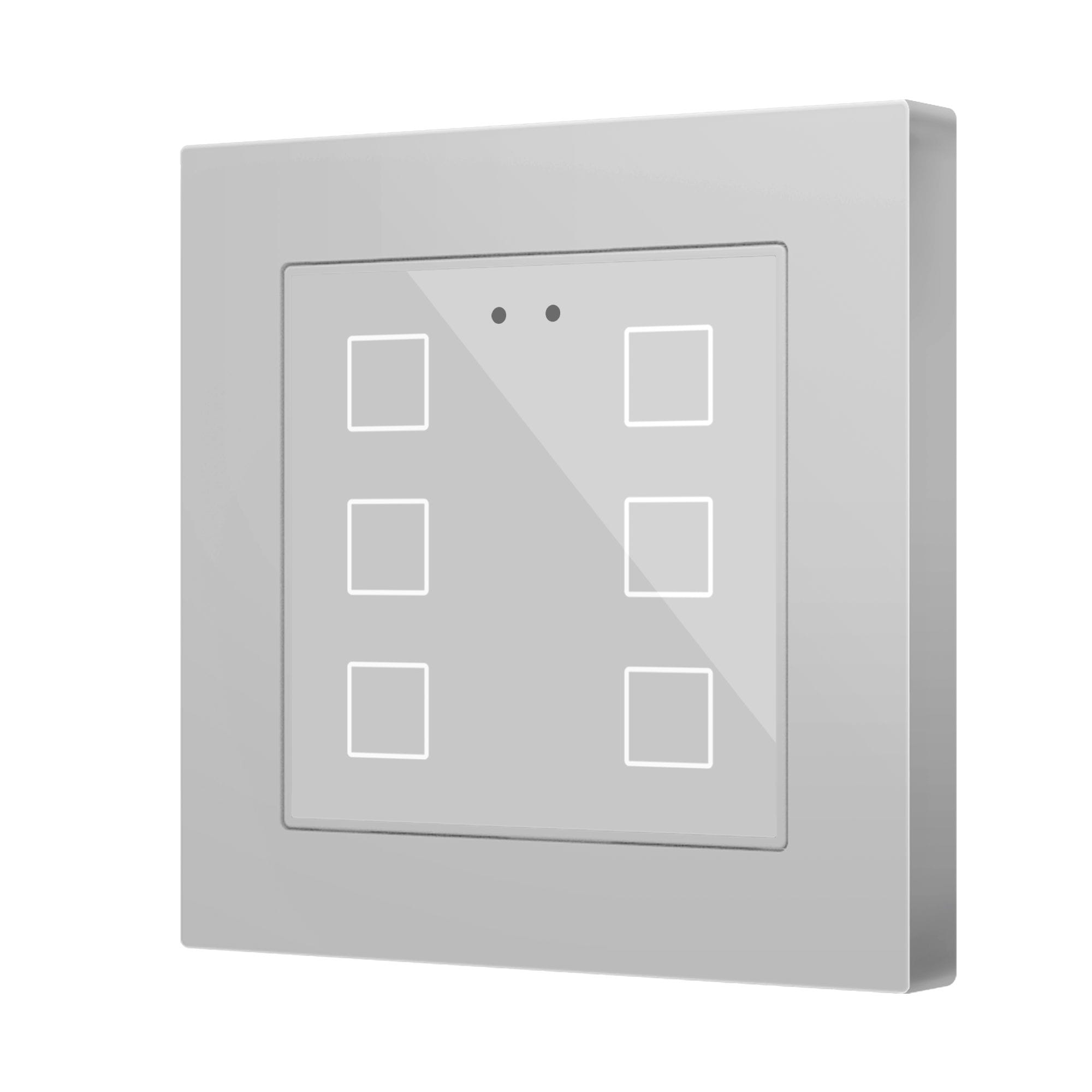 ZENNIO - Flat RGB 55 X6. Interrupteur capacitif en verre 55 x 55 ? 6 boutons - Argent ...