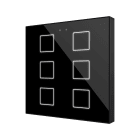 ZENNIO - Flat RGB 6. Interrupteur capacitif en verre - 6 boutons - Anthracite